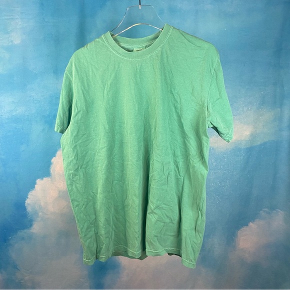 COMFORT COLORS GREEN GARMENT DYE SHORT SLEEVE T SHIRT - SZ L - Picture 1 of 3